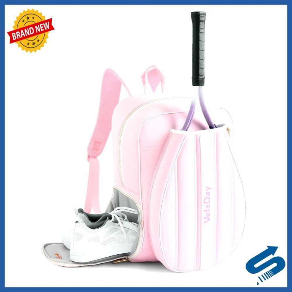 Large Tennis Backpack Holds 2 Rackets Ventilated Shoe Compartment Wet Pocket